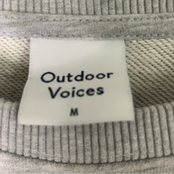 Outdoor voices Womens gray 100% cotton Crewneck sweatshirt M - Picture 6 of 7